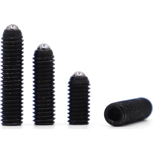 Black Hex Hexagon Socket Ball Point Set Screw Grade 12.9 Alloy Steel M3 M4 M5 M8 M10 M12 M16 Spring Ball Plunger Set Screw