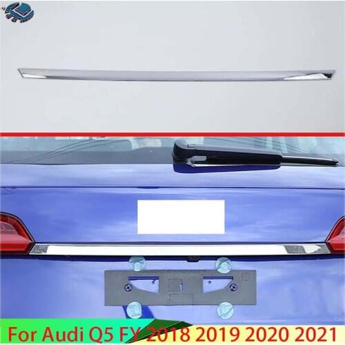 For Audi Q5 FY 2018 2019 Decorate Accessories ABS Chrome Rear Boot Door Trim Cover Trunk Lid