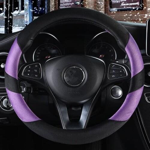 DONYUMMYJO Plush Steering Wheel Cover Winter Warm Short Fur 6 Colors Soft Touch fit Standard Steering Wheel 14-15" High Quality