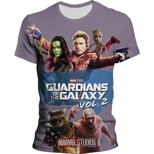 New Marvel Superhero Movie Guardians of the Galaxy 3D printing T-shirt boys girls fashion streetwear hip hop T-shirt unisex tee