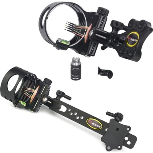 Free New Bow Sight Compound Bow Five-pin Sight Fine-tuning Sights Black Bow and Arrow Archery Shooting Accessory