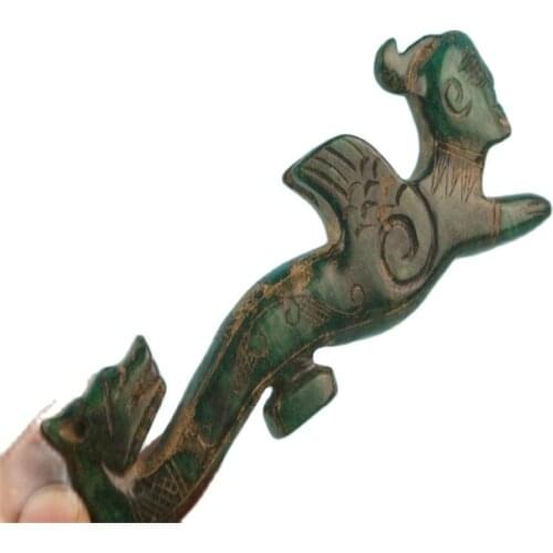 Chinese decorate old jade Statue Dragon man