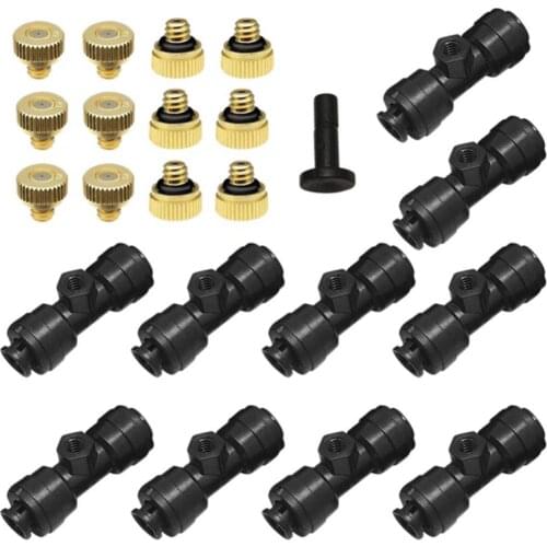 23Pcs/Set Fog Nozzles Kit for Patio Outdoor Garden Water Misting Cooling System Garden Watering Supplies
