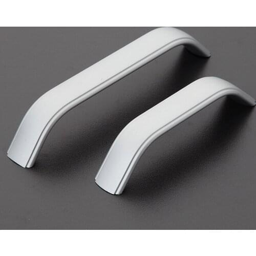 Space Aluminum Handle Modern Silver White Cabinet Door Handle Solid Wardrobe Drawer Furniture Handle Matte