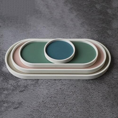 Multi-size Oval Concrete Tray Mold Large Size Silicone Mold for Cement Storage Jewelry Storage Tray Concrete Home Decor