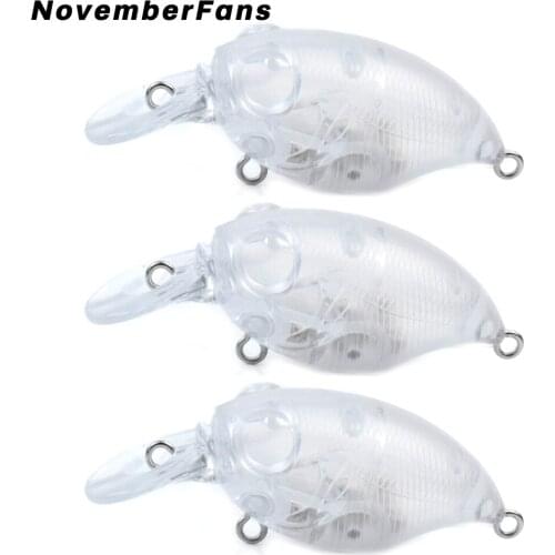 NovemberFans 5.5cm 7.0g Blank Wobblers Floating Crankbait Hard Body Artificial Unpainted Fishing Lures Tackle