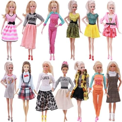 2020 Newest Doll Clothes For Barbies 1Pcs/3Pcs/5Pcs For Barbies Dress Casual & Party Wear Doll Accessories Girls Toy Gifts