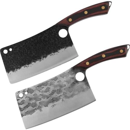 Stainless Steel 7.5'' Inch Chopping Knife Ultra Sharp Kitchen knife Meat Slaughtering Cleaver Pro Chef knife With Wood Handle