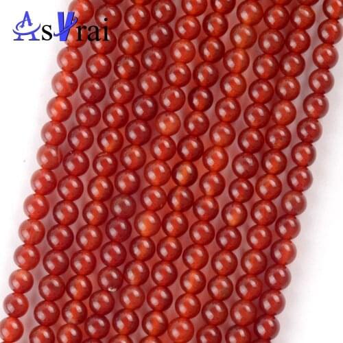 Wholesale Natural Stone 3mm Red Jades Stone Round Shape Beads For Jewelry Making Spacer Loose Beads Diy Bracelets Jewellery 15"