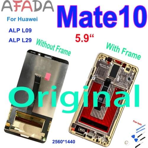 Original For Huawei Mate 10 LCD Display Touch Screen Digitizer Assembly For Mate10 LCD Mate10 ALP L09 L29 Screen Replacement