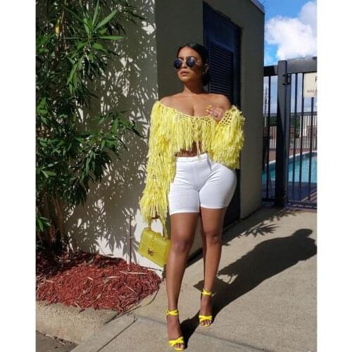 Fall Winter Clothing Women Tops Sexy Fashion Handmade Tassel Cardigan Jacket Nightclub Streetwear Y2k Clothes Wholesale Items