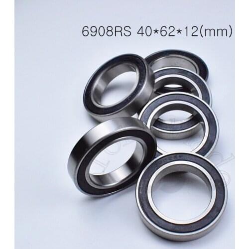 6908RS 40*62*12(mm) 1Piece free shipping bearings ABEC-5 6908 6908RS chrome steel bearing Rubber seal bearing Thin wall bearing
