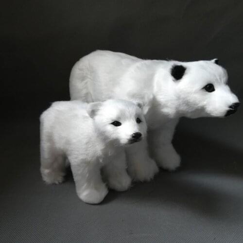 Polyethylene&artificial furs white polar bear lifelike bear toy hard model prop home decoration Xmas gift b0139