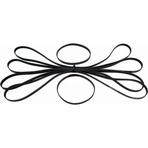 GT2 Closed Loop Timing Belt Rubber 2GT, 6mm 152/154/156/158/160/162/164/166/168/170/172/174/176 178mm, Synchronous, 3D Printer