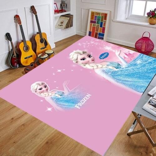 Pink Princess Frozen Baby Play Mat Thickening Eco-friendly Children Playmat Cartoon Non-slip Carpet Living Room Mat Doormat