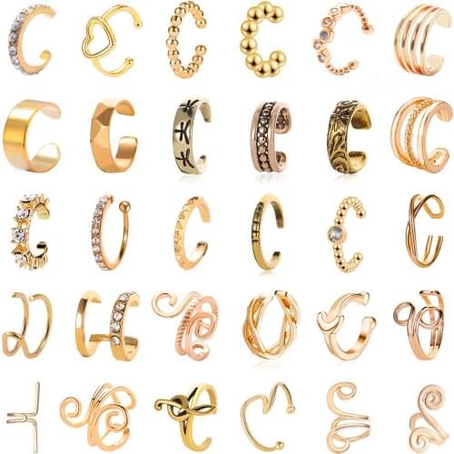 Normcore Style Retro Simple Men and Women Pierceless Ear Clip Cool U-Shaped Geometric Earrings