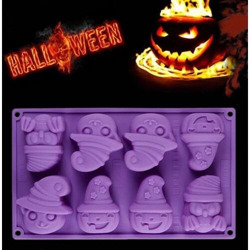 Halloween Silicone Baking Mold Durable Pumpkin Cake Silicone Mold Kitchen Bake Tools Random Color Home Accessories