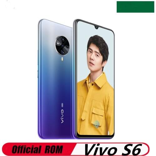 In Stock Vivo S6 5G Smart Phone 8G RAM 128G ROM Exynos 980 6.44inch 4500mAh 48.0MP 4 Rear Cameras Android 10 18W Charger