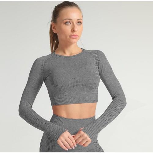 Sport Top Fitness Women Seamless Long Sleeve Yoga Top Silm Fitness Yoga shirt Sports Tops Gym Women Workout Tops for Women