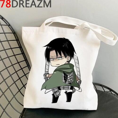 Attack on Titan shopping bag shopper canvas bolsa tote shopper recycle bag bag fabric bolsas ecologicas sacolas