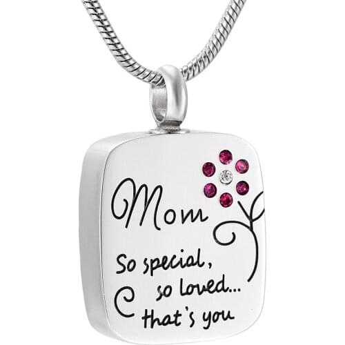 Cremation Jewelry Dog Tag Ash Urn Necklace for Ashes for Mom-So Special,thats you Mom Ashes Jewelry
