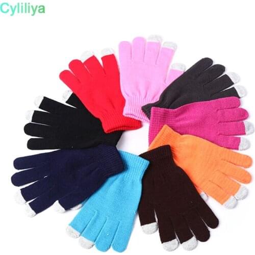 100pairs High quality Knit Wool Touch Gloves for iPhone Touch Screen Gloves for iphone 6 plus 5s galaxy S7 ipad