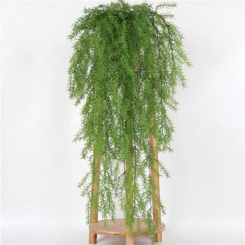 105CM Real Touch Artificial Wall Hanging Plant Pine Needles Home Decoration Balcony Decorattion Flower Basket 3 Fork