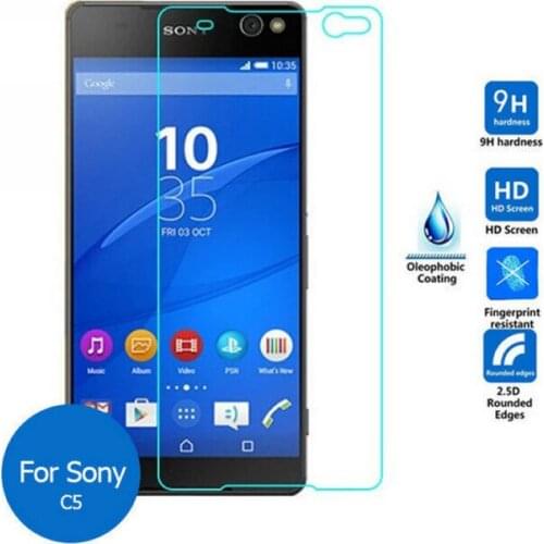 2.5D Tempered Glass For Sony Xperia C5 Ultra Protective Film Explosion-proof Screen Protector for E5553 E5533 E5563 E5506