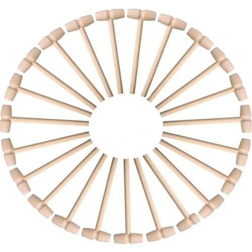 30 Pieces Wooden Crab Mallet Seafood Shellfish Wood Cracker Mini Wood Hammer Shell Cracker for Seafood Lobster Tool