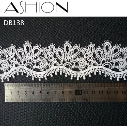 4yards 45MM white Embroidered net Lace Fabric DIY skirt hem Dance costumes Garment Accessories lace trim Sewing Craft LP-DB138