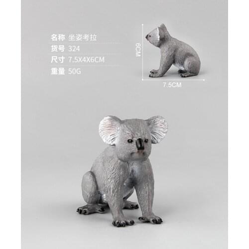 7.5CM 1PC Sitting Lovely Koala Forest Animal Models Figures Miniatures Children Toys Gifts