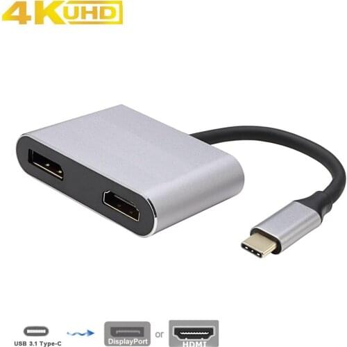 MLLSE Thunderbolt 3 USB 3.1 Type-c to DisplayPort DP 4k 60Hz HDMI 4K 30Hz Adapter VC0188