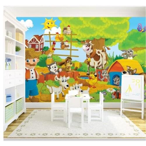 Bacal senior wall paper fashion modern simple picture happy farm children room background papel de parede 3d wallpaper mural