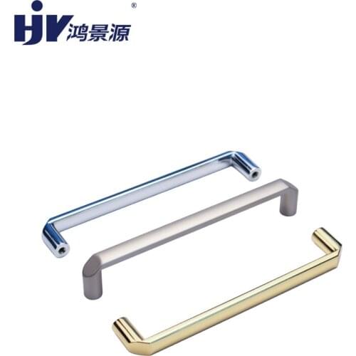 HJY Modern Stylish Kitchen Cabinet Handles Knobs Silver Wardrobe Cabinet Stain Steel Drawer Pull Furniture Door Handle C24087