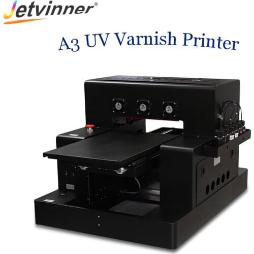 Jetvinner Inkjet UV Printer for Automatic Varnish Printer Printing Phone Case Acrylic Metal Wood Bottle Print Machine A3 Upgrade