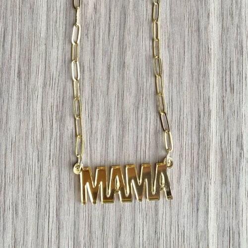 Trendy Personalised Acrylic Name Necklace Custom Name Jewellery Laser Cut Gift Kitsch Nameplate Monogram Birthday Girls Glittery