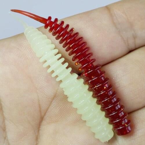 2021 New 6.0cm 1.2g Soft Worm Lures Silicone Bait Sea Fish Pva Swimbait Wobblers Goods For Fishing Artificial Tackle