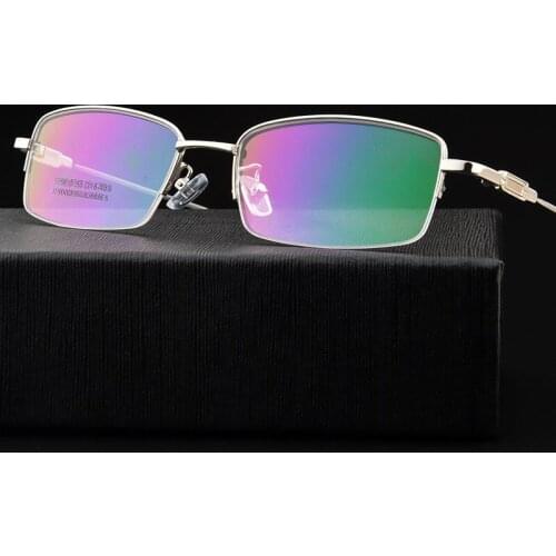 Vintage Myopia Glasses Frames Men Alloy Eyewear Prescription Reading Glasses Frame Spring Hinge Optical Eyeglass Women