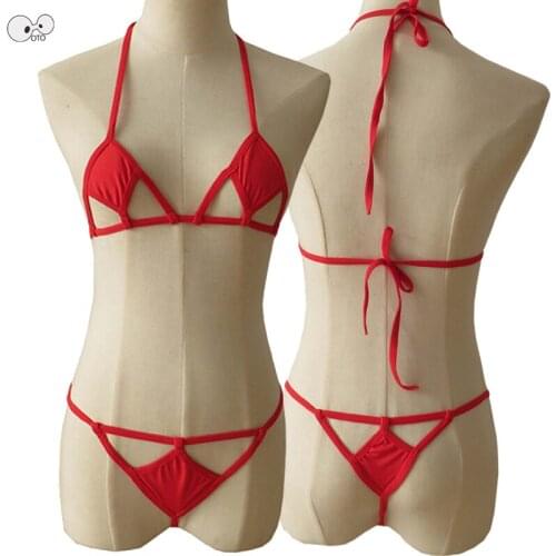 Sexy Beachwear Sunbathing Scrunch Butt Micro Bikini G-String Wild Life Biquini Extreme Thong Swimsuit Costume Beach Bathing Suit