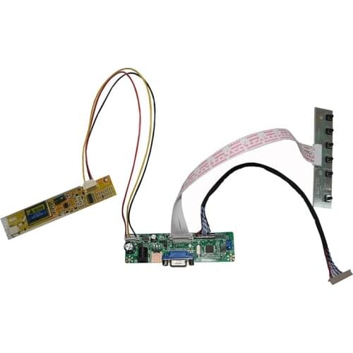 V.M70A VGA LCD Controller Board For 14 Inch 1024X768 XGA HT14X14 CCFL LVDS Motherboard Kit with 5-KEY Keypad Easy to DIY