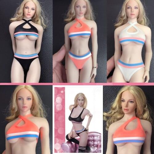 FG058 C 1/6 Female Figure Sexy Sports Underwear Clothes Accessory Suit Set Accessory for 12'' Action Figure Body