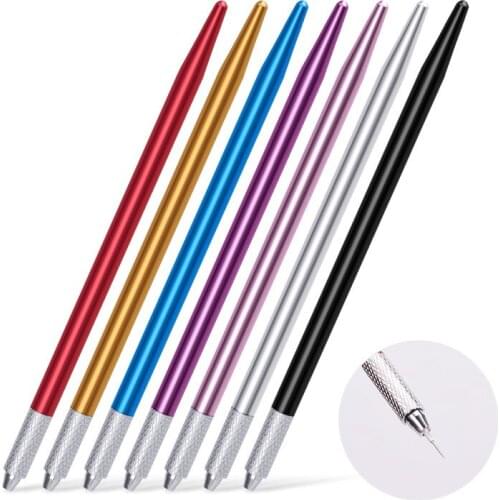 Durable 10Pcs Permanent Makeup Eyebrow Pen Microblading Tattoo Machine Tools Hot
