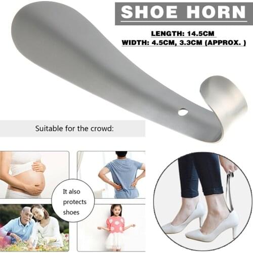 1Pc Professional Stainless Steel Silver Metal Shoe Horn Spoon Shoehorn Shoes Lifter 14.5cm