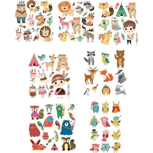 Simple style Cartoon fox lion animals Patch for clothes patch thermocollant DIY patches for children clothes