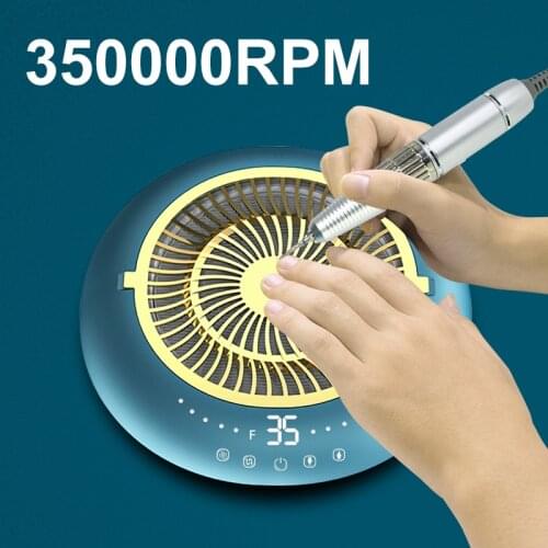 Nail Dust Collector Strong Suction With Nail Drill Pen For Nail Polishing Manicure Powerful Vacuum Cleaner Nail Art Equipment