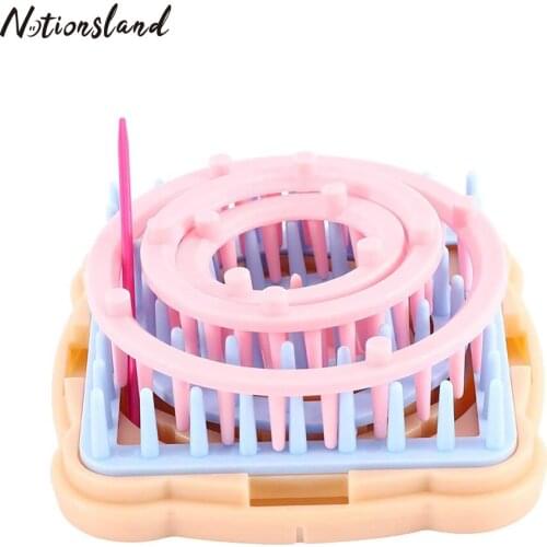Hand Knitting Loom Flower Maker Wool Knitting Ball Maker Weaving Tools with Needle Knit Kits Home DIY Craft Tool
