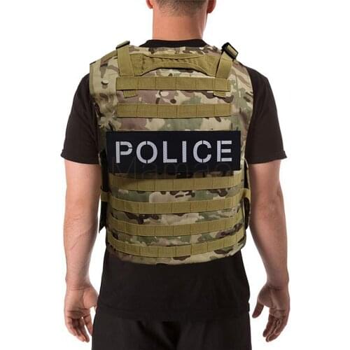 Tactical Military IR Infrared Reflective Uniform Large Patch Police 26.5*8cm Applique Hook & Loop Printed
