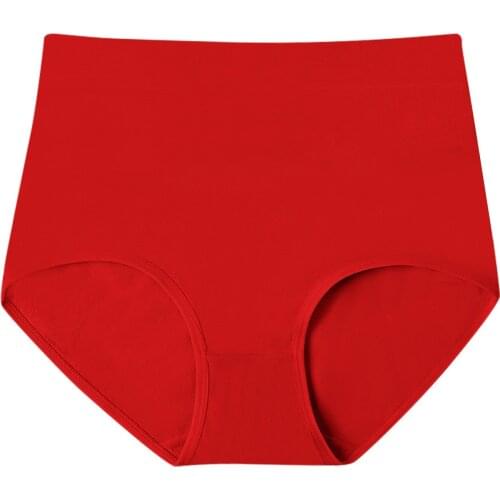 Womens Panties Underwear Fashion Basic Elastic Comfortable Solid Color Panties Cotton Underwear Briefs Seamless Underpants