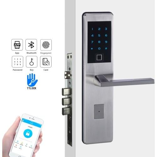 TTLock APP WiFi Door Lock Security European Mortise Digital Code Smart Fingerprint Door Lock For Home