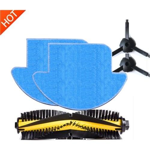Chuwi ilife v7s pro robot Vacuum Cleaner Parts kit 1 Main Brush+2 mop Cloths+2 Side Brush accessories